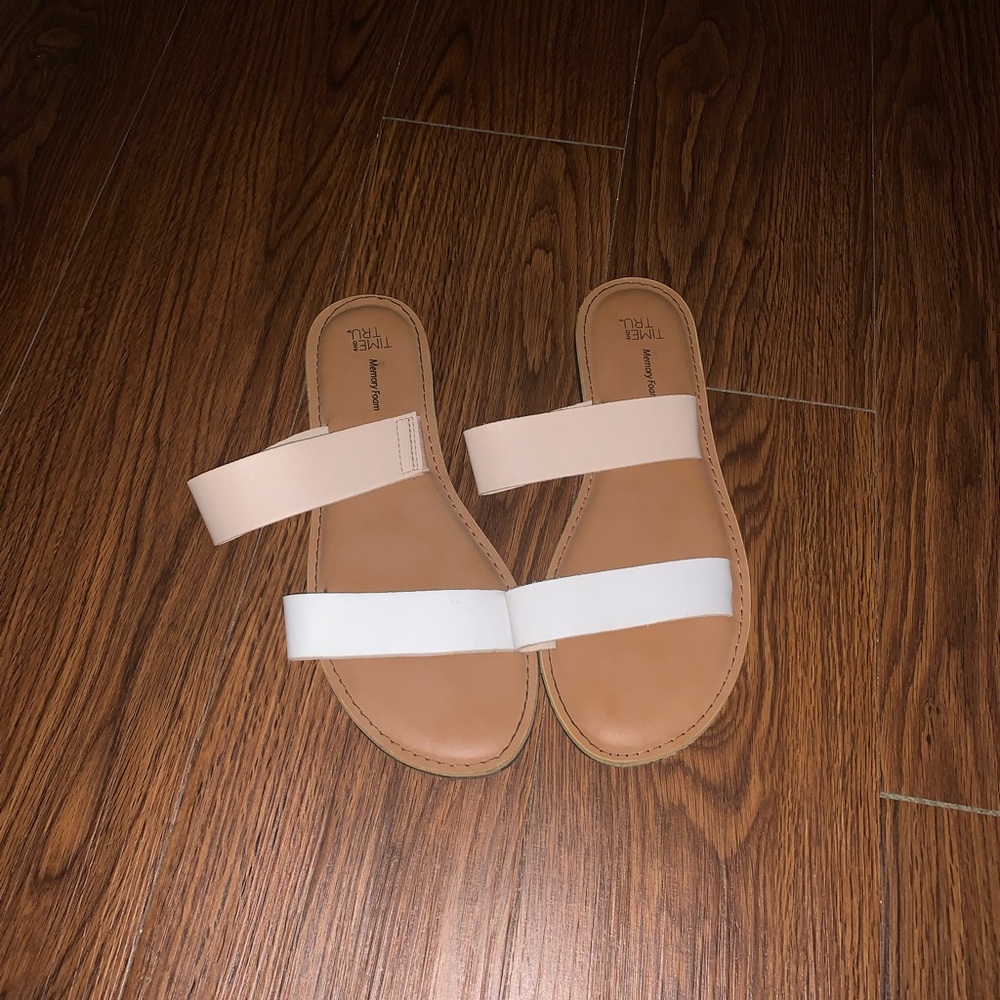 Time and Tru Memory Foam Slide Sandals